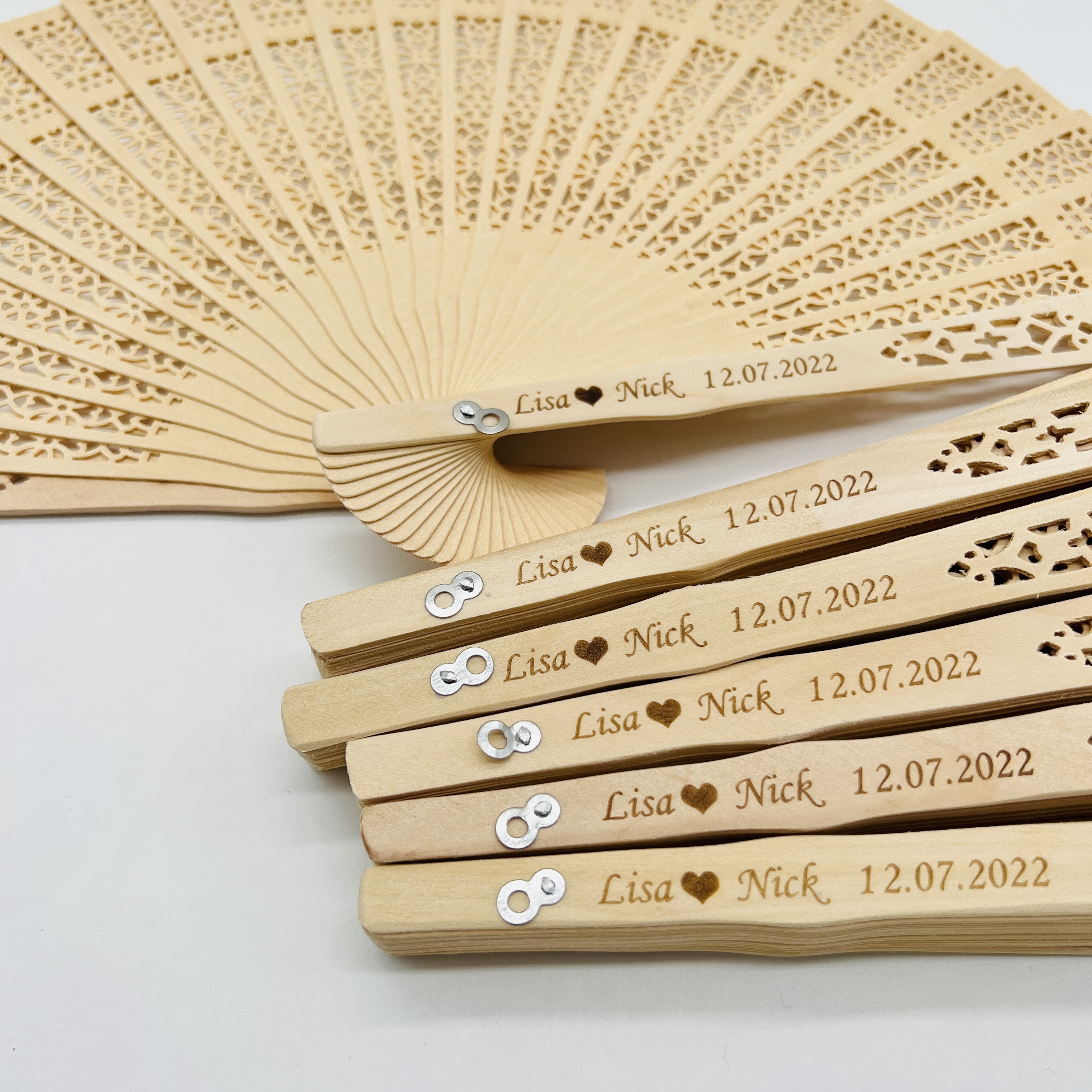 Nature Wooden Wedding Hand Fans for Wedding Souvenir Gift