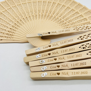 Nature Wooden Wedding Hand Fans for Wedding Souvenir Gift