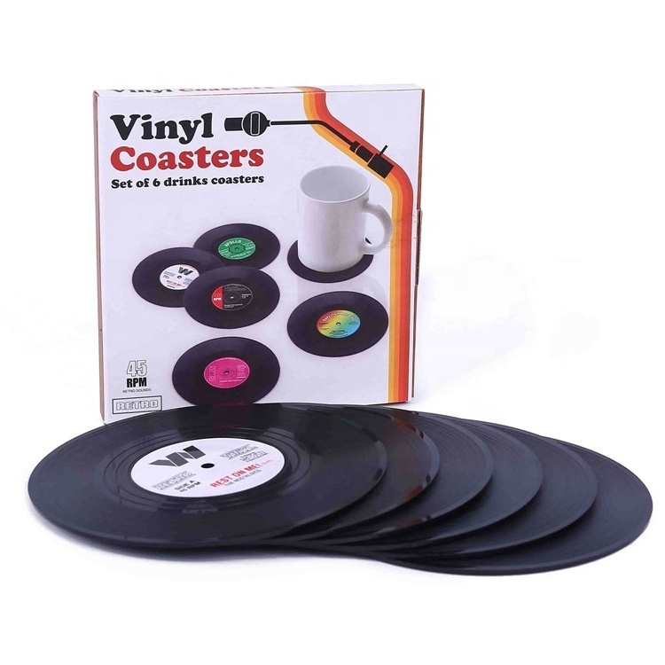 Wholesale Record Coaster Custom Vinyl Record Coaster