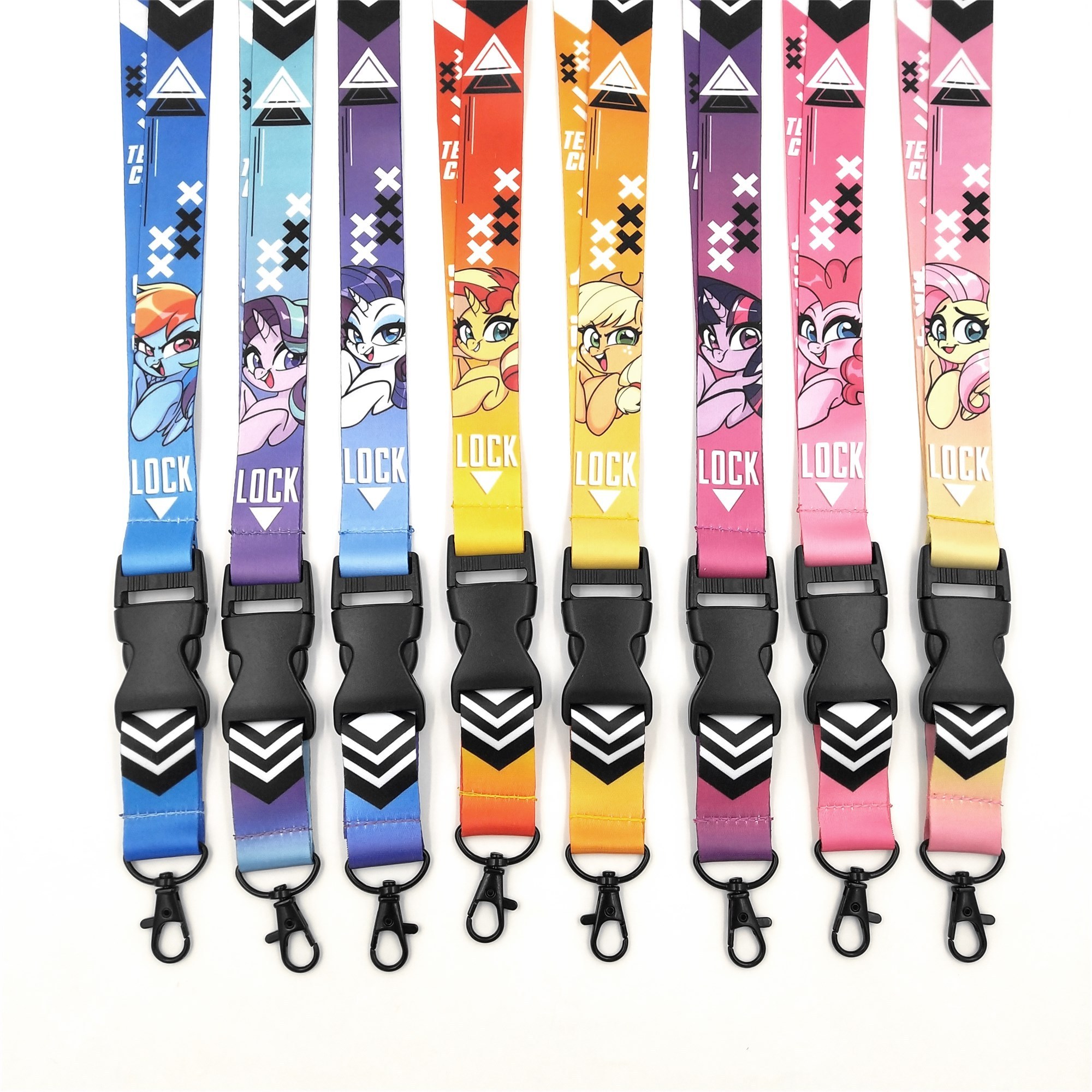 Free Sample No Minimum Order Custom Printed Sublimation Neck Lanyards With Logo Custom Keychain Polyester Lanyard