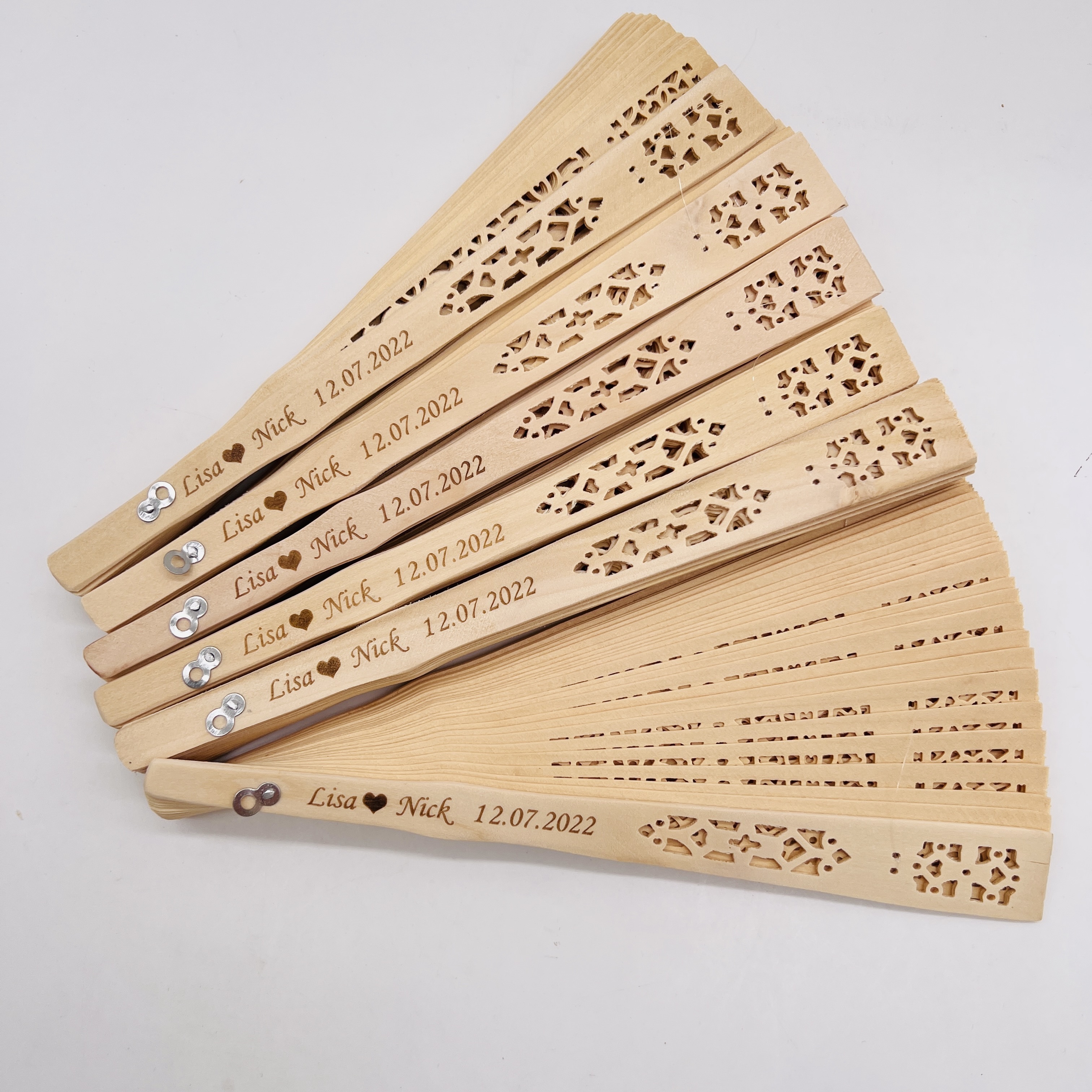 Nature Wooden Wedding Hand Fans for Wedding Souvenir Gift