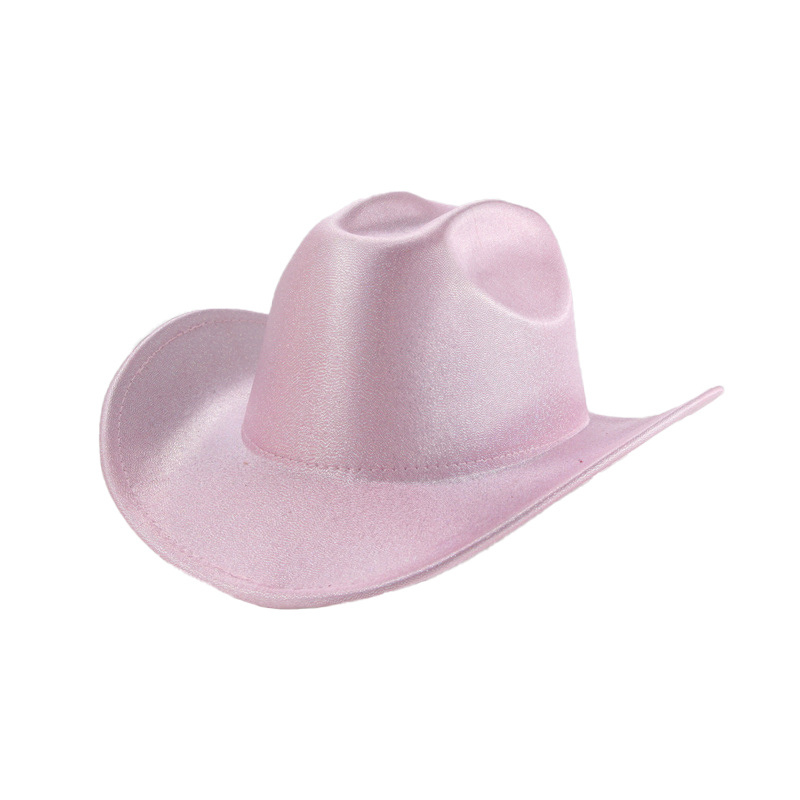 Western Style Pink tiara Cowboy Hat Girl Fancy Dress Wild West Rodeo Accessory Cowgirl Hat Holiday Costume Party Hat