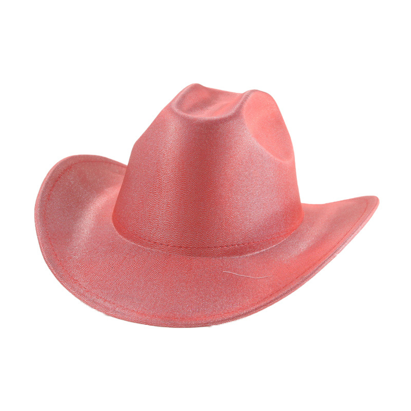 Western Style Pink tiara Cowboy Hat Girl Fancy Dress Wild West Rodeo Accessory Cowgirl Hat Holiday Costume Party Hat