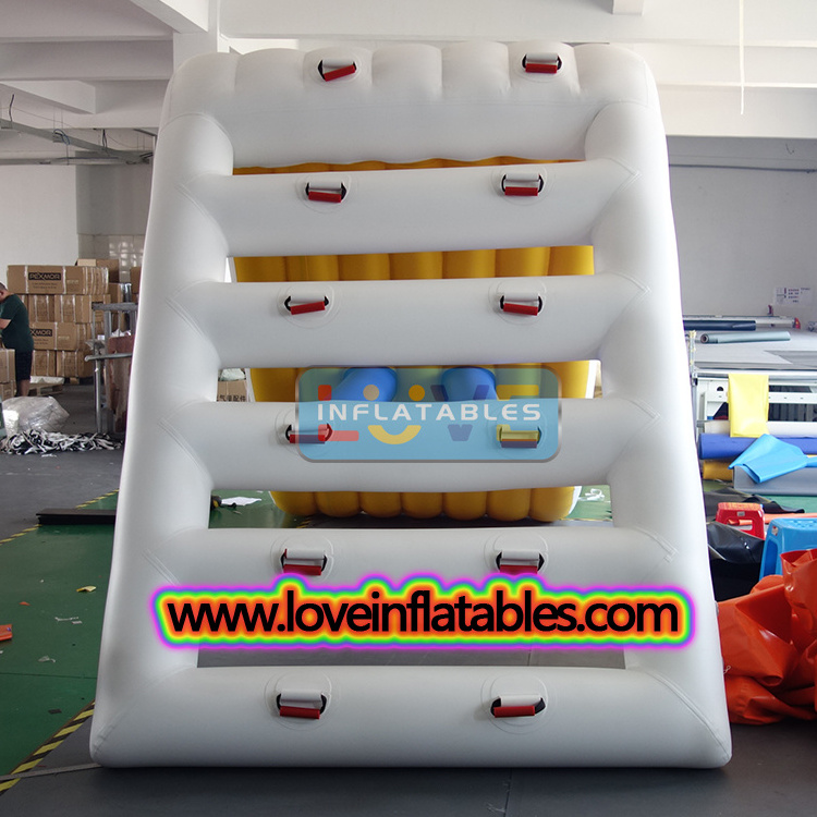 floating inflatable outdoor water slide / boat dock slide for water games