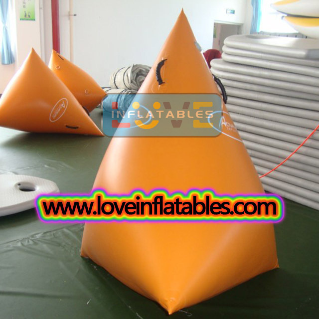 Customized Large Floating Inflatable Triangle Buoy For Water Event