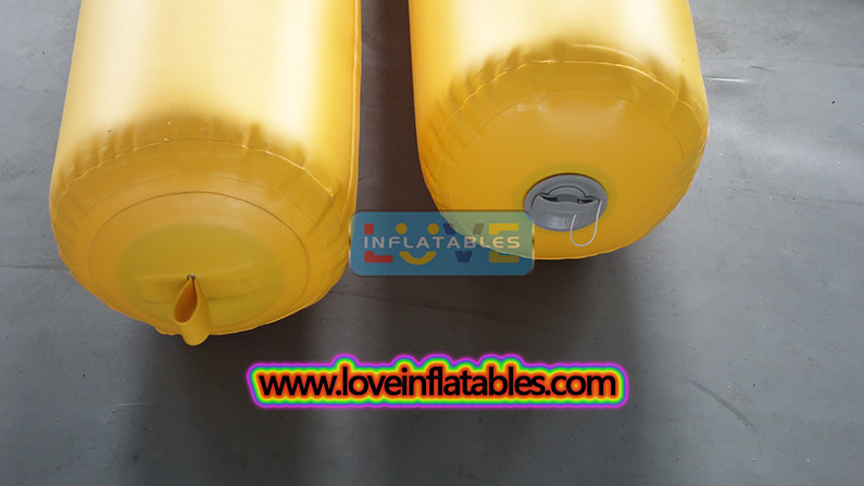 Custom Durable PVC Inflatable Banana Pontoons Tubes Buoy for boats decks