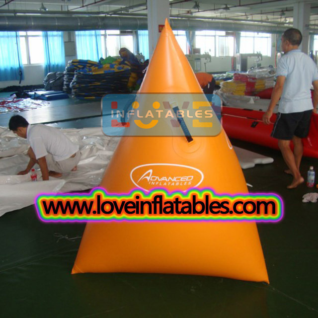 Customized Large Floating Inflatable Triangle Buoy For Water Event