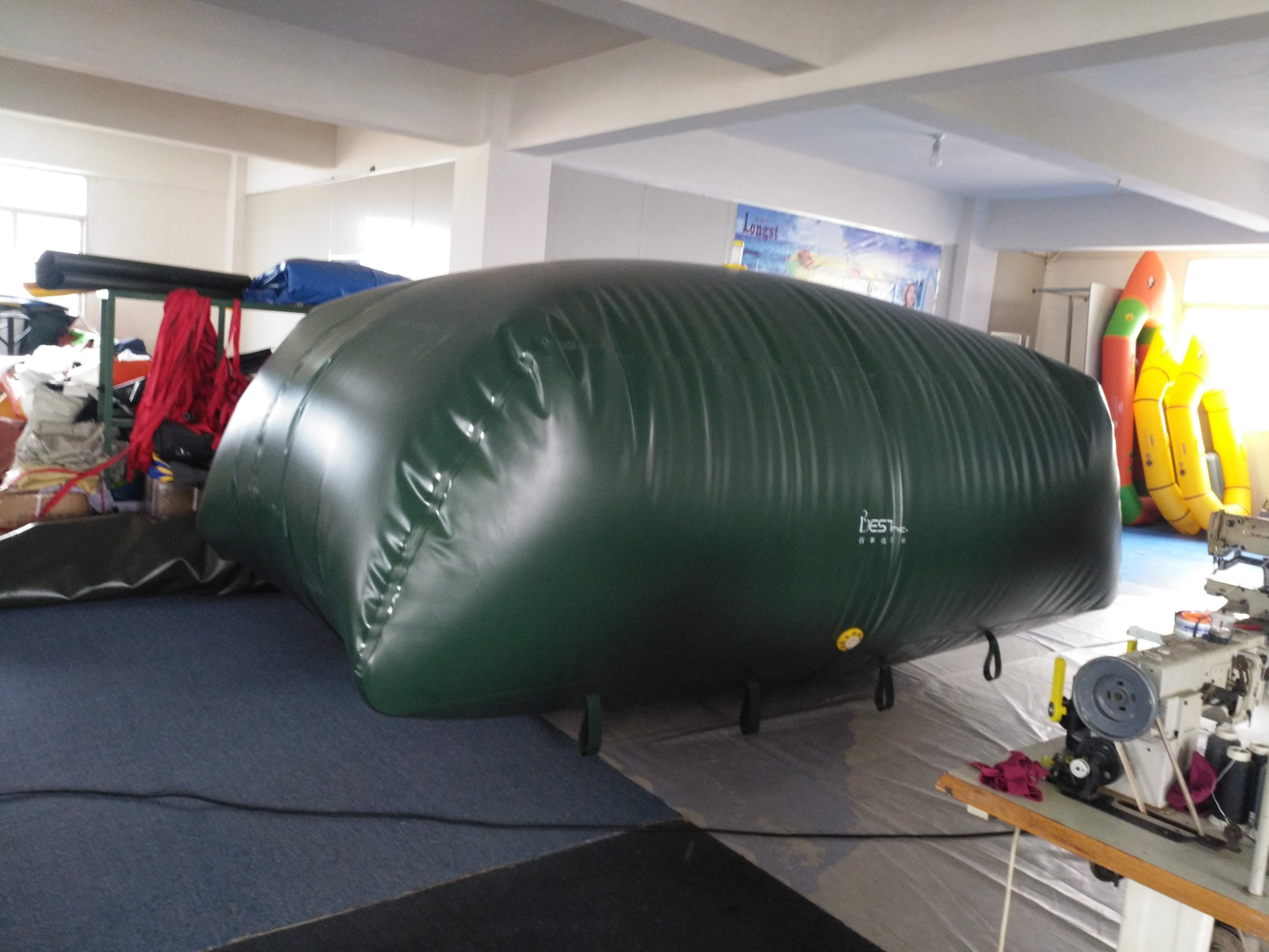 Hot Selling 200000 Liter Portable Inflatable Grey Tarpaulin Flexible Water Storage Pillow Tank for Industry