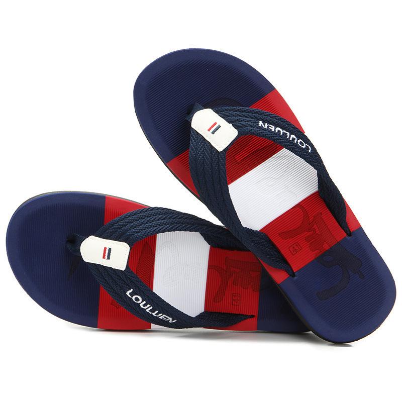 Wholesale Cheap Custom Logo Slippers Indoor Outdoor High Quality Sandals Men Design Print Custom Beach Rubber Sports Flip Flops