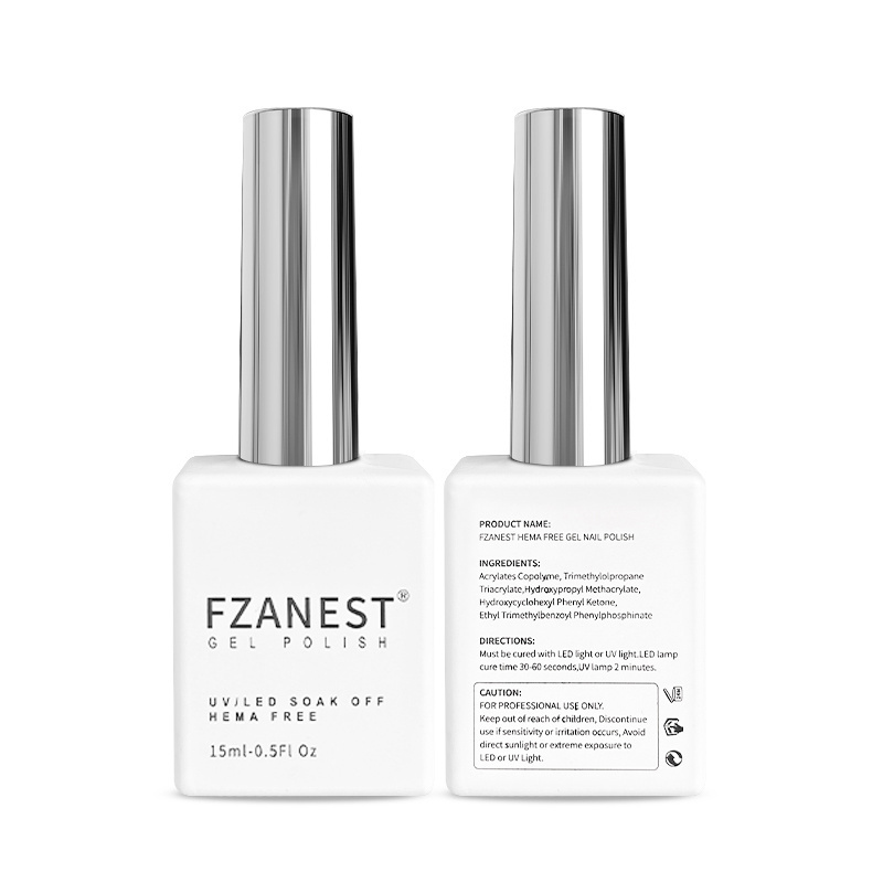 FZANEST hema free gel top coat nowipe high shine diamond