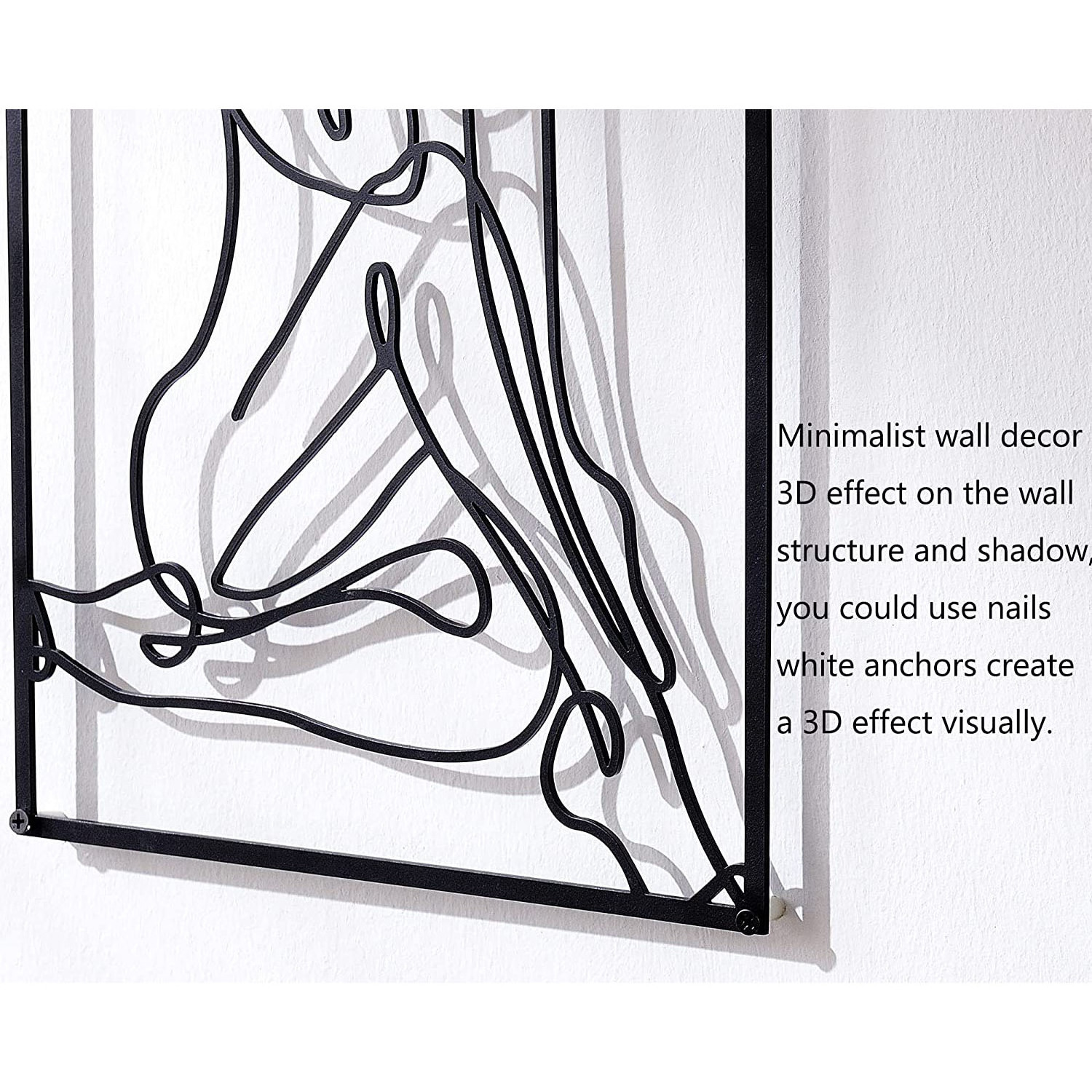 Eco-friendly Metal Wall Art Decoration Rectangle Iron Art Wall Decoration Abstract Female Body Home Decor