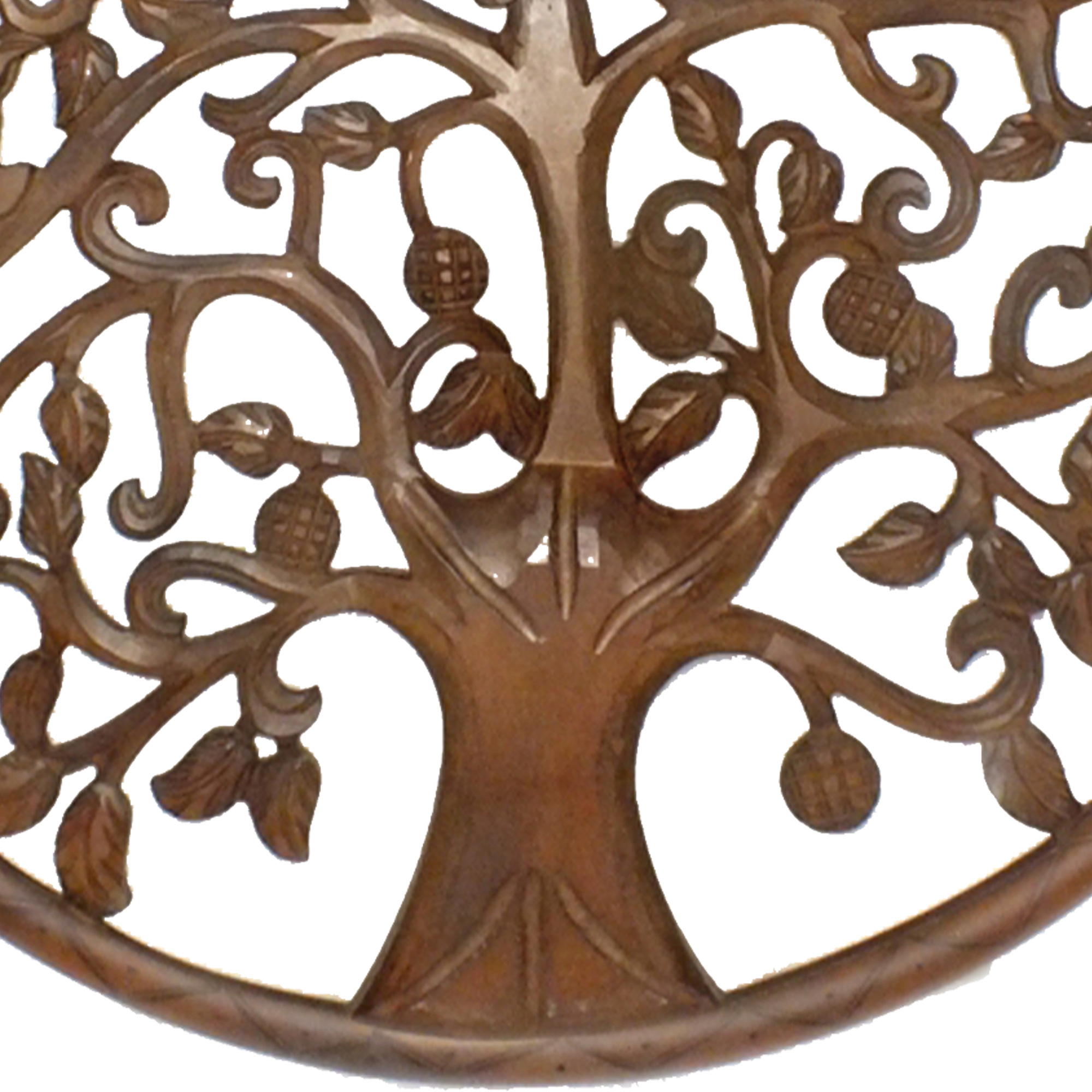 Minimalist Wood Wall Decor Living Room Round Wall Decoration Hanging Carving Wall Art Tree of Life Art Home Decor