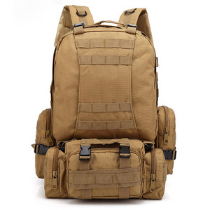 0201 Custom Wholesale 55L Outdoor Tactical Camouflage Travel Waterproof Big Large Capacity Mens Hiking Backpack