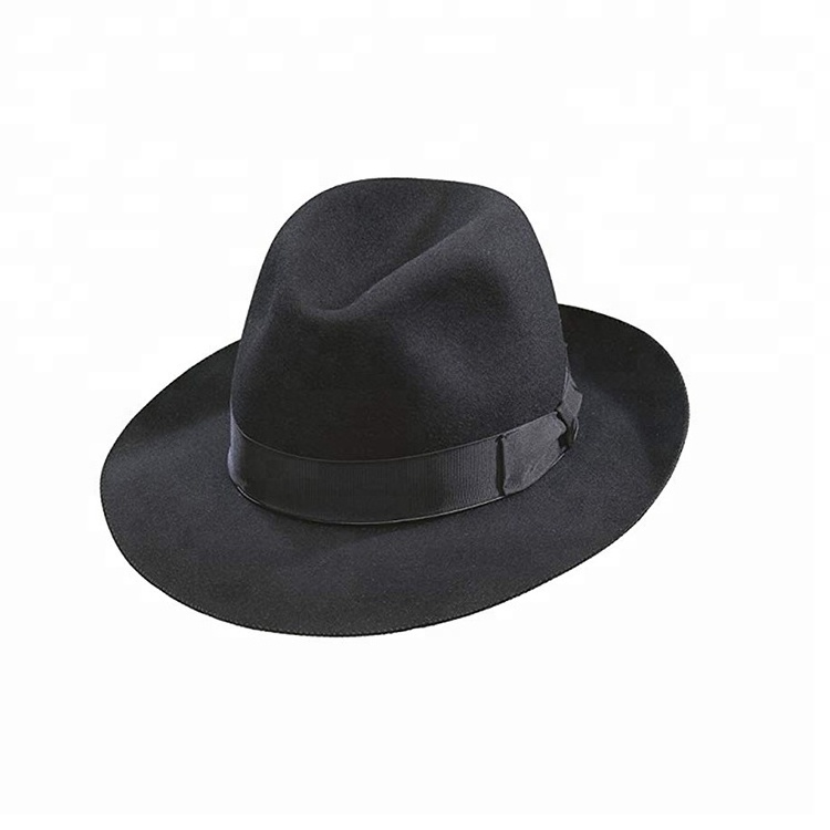 Classical 100% Wool Felt Wide Brimmed Borsalino Fedora Hat