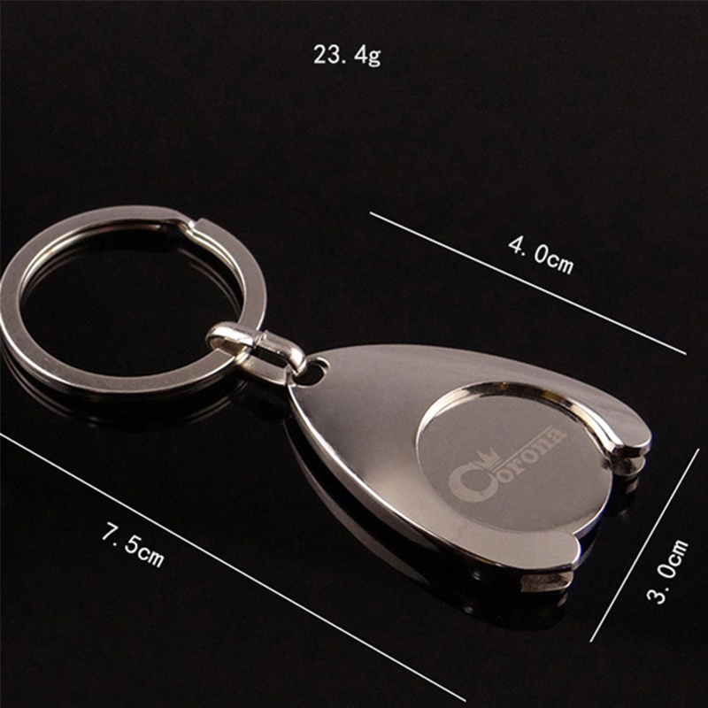 Keychain Manufacturers Metal UK Trolly Insert Keychain Souvenir Coin For Supermarket Shopping Cart Token Coin Holder Keychains