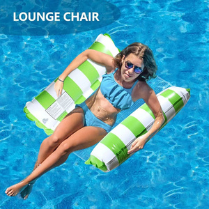 Custom Large PVC Floating Bed Inflatable Water Park Swimming Floats for Adult Funny Inflatable Beach Pool Chair Hammock