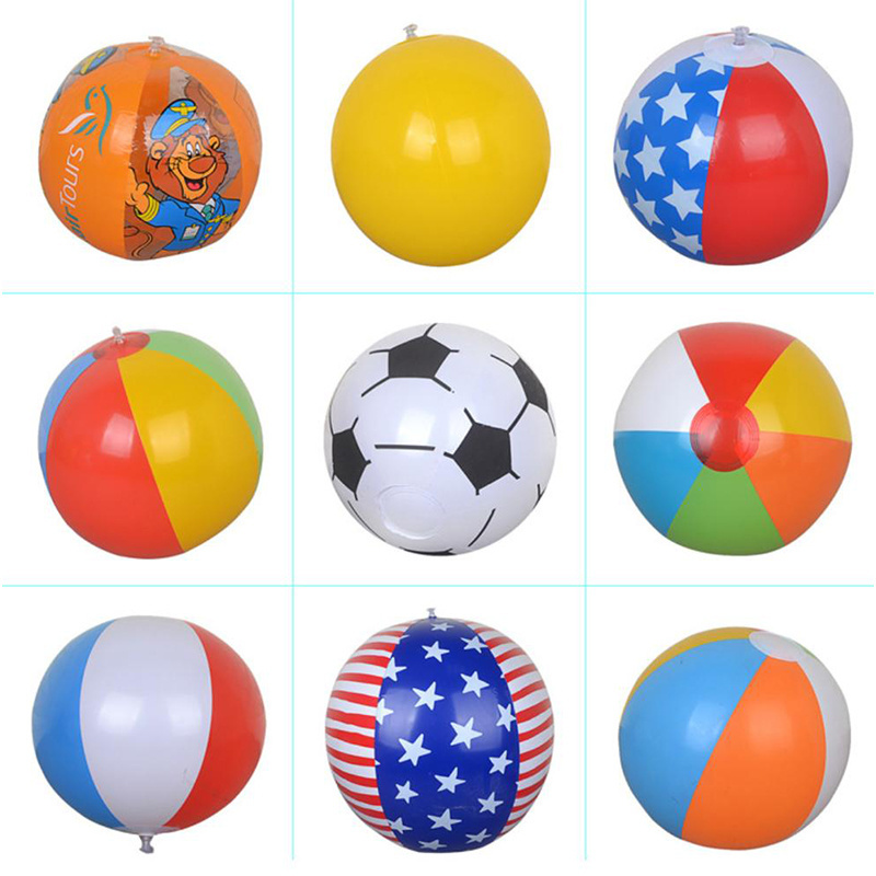 Low MOQ Phthalate Free 6 Panels Earth Beach Ball with Custom Logo Printing PVC Inflatable Balls for Kids Swimming Beach Balls