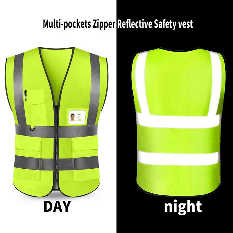 Customized Logo High Visibility Security Motorcycle Reflective Vest Safe Working Clothes Sanitation Workers Safety Clothes