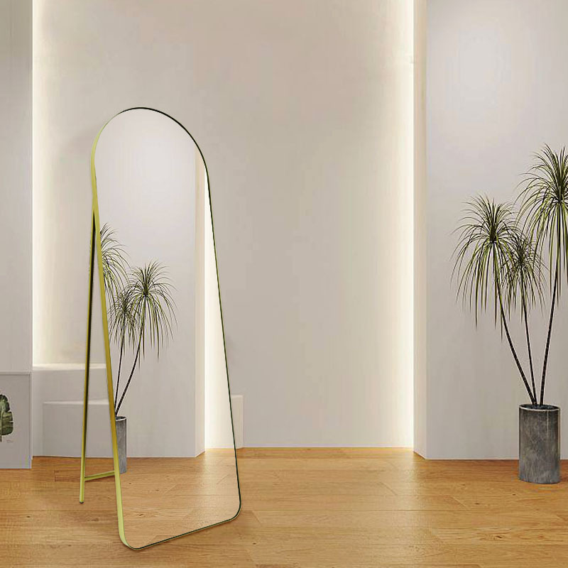 Full length arched mirror standing tilted suspension mirror frame living room bedroom wardrobe floor to ceiling mirror