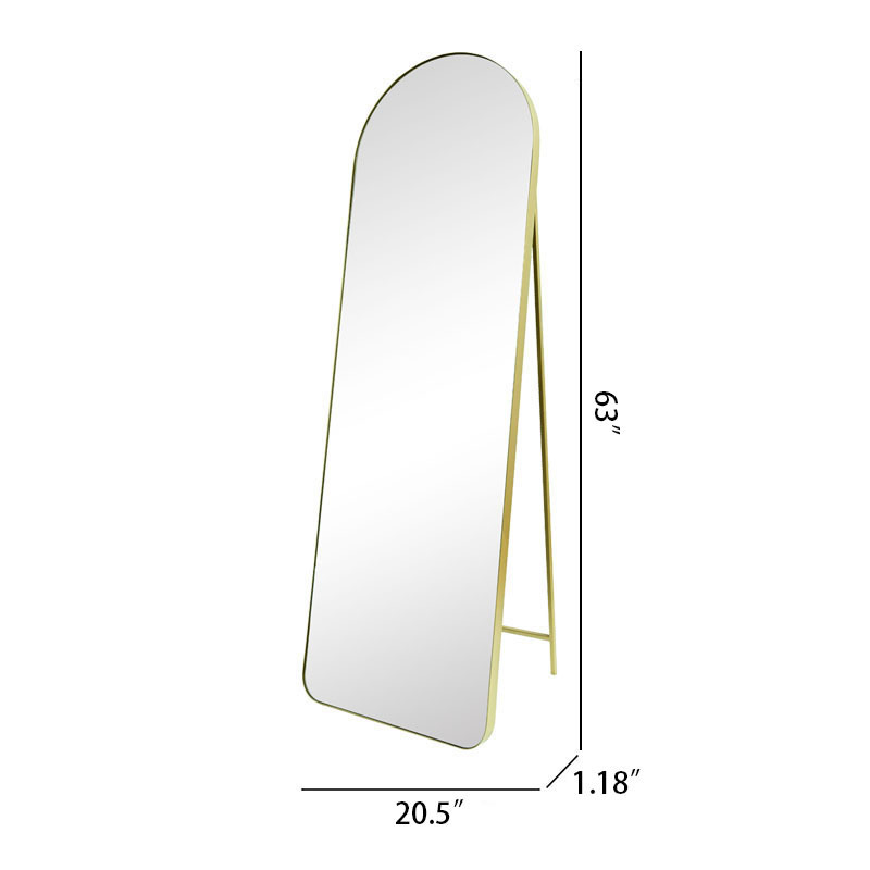 Full length arched mirror standing tilted suspension mirror frame living room bedroom wardrobe floor to ceiling mirror