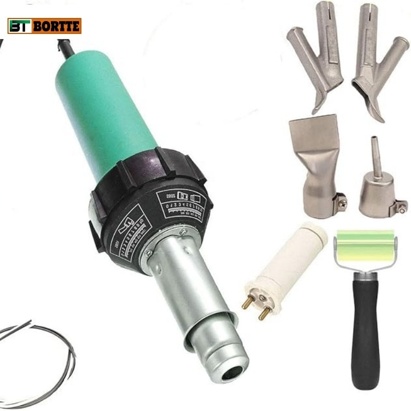 Professional Hot Air Plastic Welder TPO Roof Welding Gun PVC Welding Hot Air Gun Kit of Weldy Heat Gun