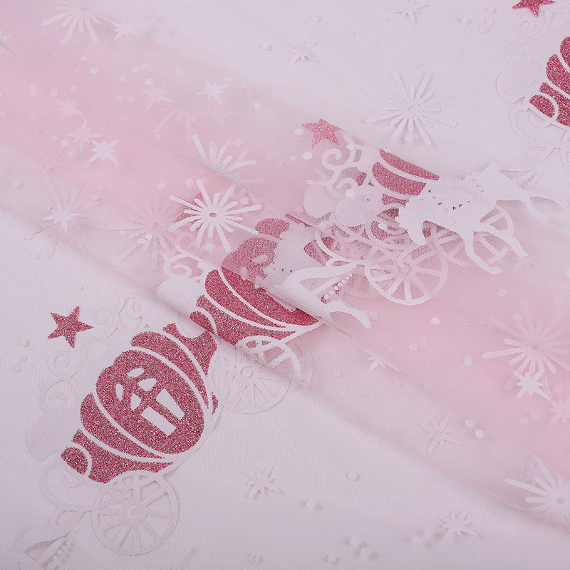 The new best-selling Christmas themed printed tulle. Princess Aisha skirt fabric. Tutu skirt fabric. DIY toy tulle