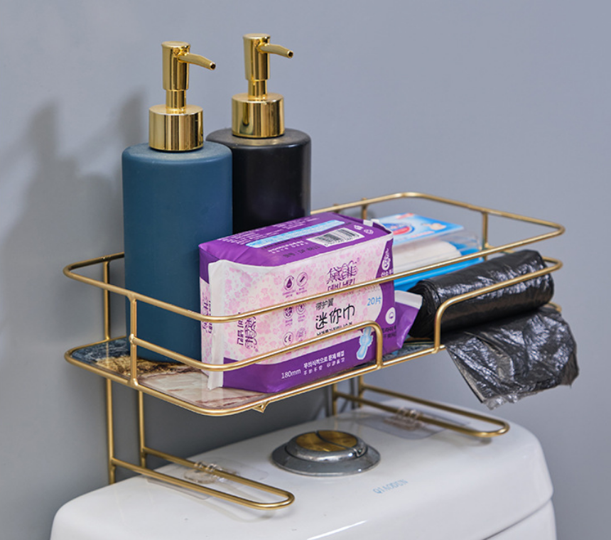 Nordic Unique Design Wall Mounted Kitchen Shelf Organize Toiletries And Cosmetics Toilet Storage Rack Metal Bathroom Shelve