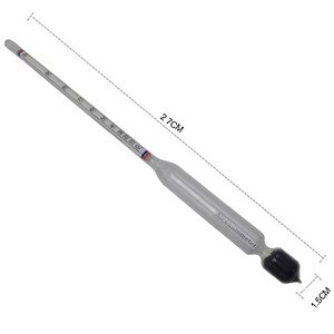 0-100% Alcohol Hydrometer Scale Alcoholmeter Glass Tester Alcohol Density Meter Home Beer Wine Brewing