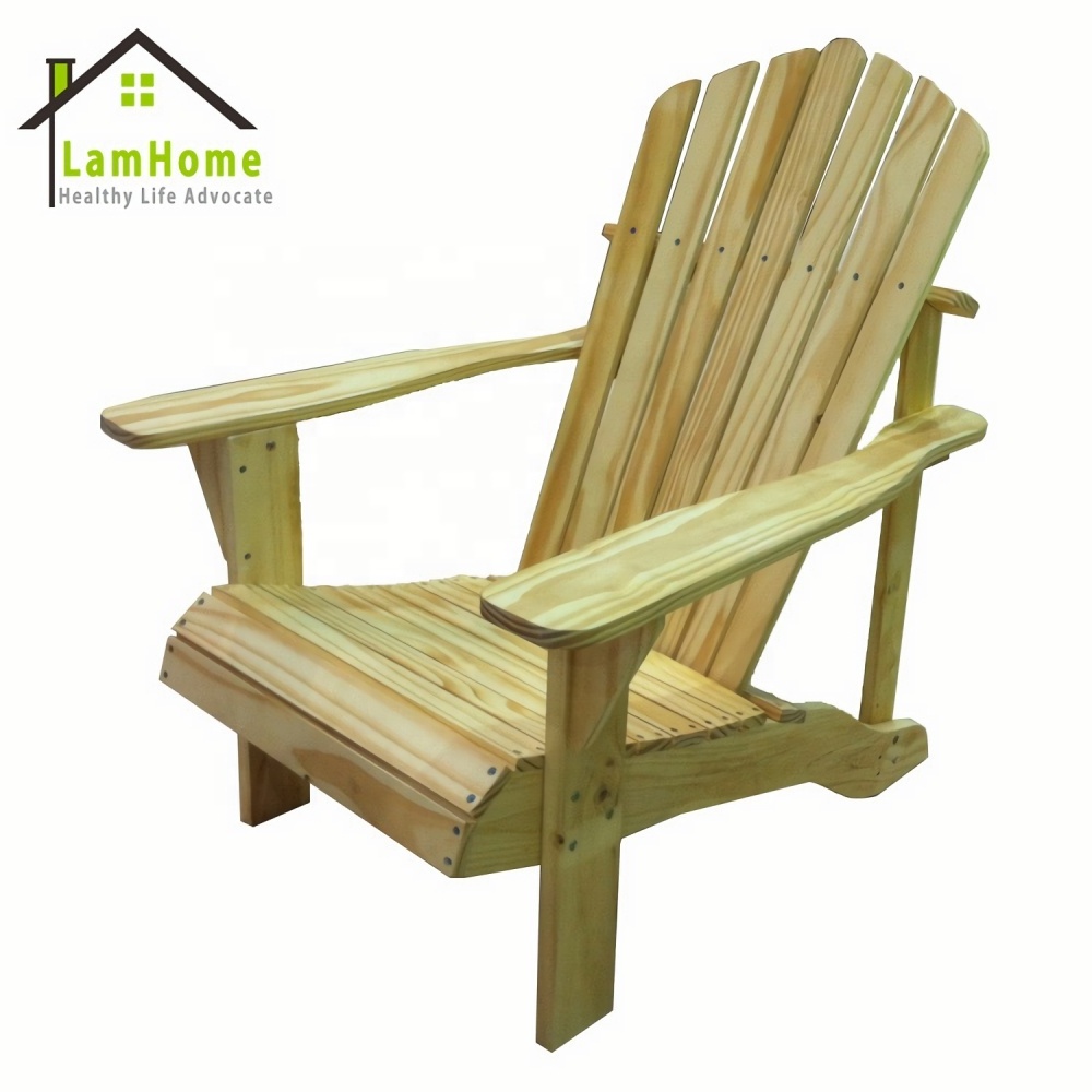 Professional Heavy duty solid wood foldable beach lounge chair wood adirondack chair plastic