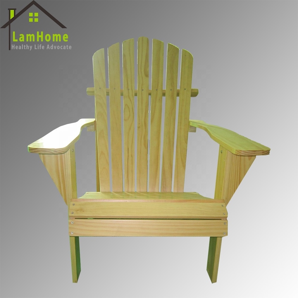 Professional Heavy duty solid wood foldable beach lounge chair wood adirondack chair plastic