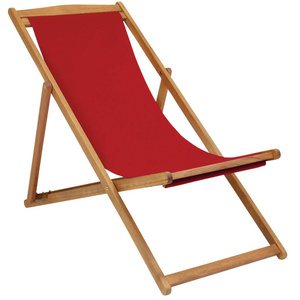 Stripe Fabric Sling Folding Outdoor Lazy Rest Beach Lounger Hotel Marine Swimming Pool Lounge Wooden Sun Deck Chair