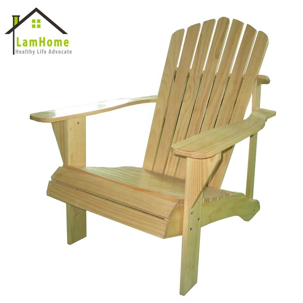 Professional Heavy duty solid wood foldable beach lounge chair wood adirondack chair plastic