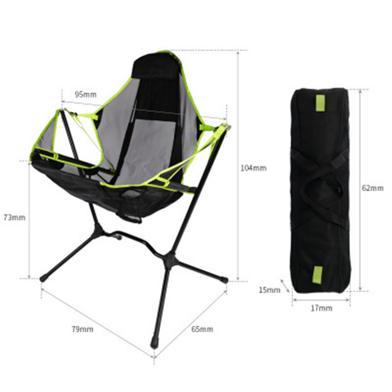 Swinging Garden Folding Fishing Chair Outdoor Camping Chair Rocking Chairs