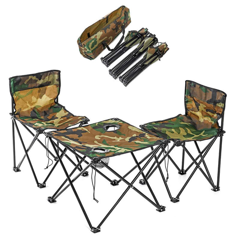 5pcs/set Portable Ultra-light Outdoor Camping Folding Table and Chairs Lightweight Backpack Beach Picnic Furniture Set