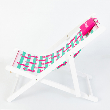 High quality sea chairs Factory wholesale foldable wooden portable folding reclining beach camping set kids deck chair for girl