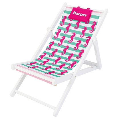 High quality sea chairs Factory wholesale foldable wooden portable folding reclining beach camping set kids deck chair for girl