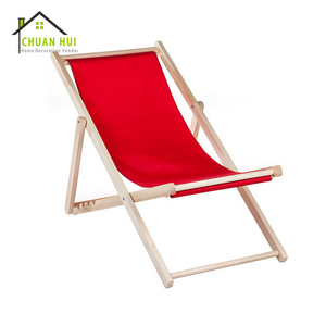 Wholesale wood beach outdoor relax lounge deck chair