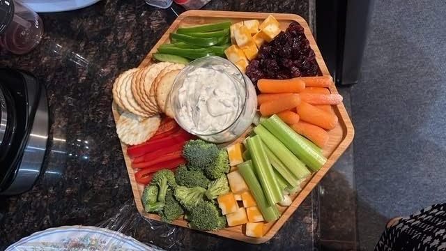 Bamboo Serving Trays Set Charcuterie Platter Set Food and Decor Boards Set of 4 Bamboo Serving Tray Food Container Platter