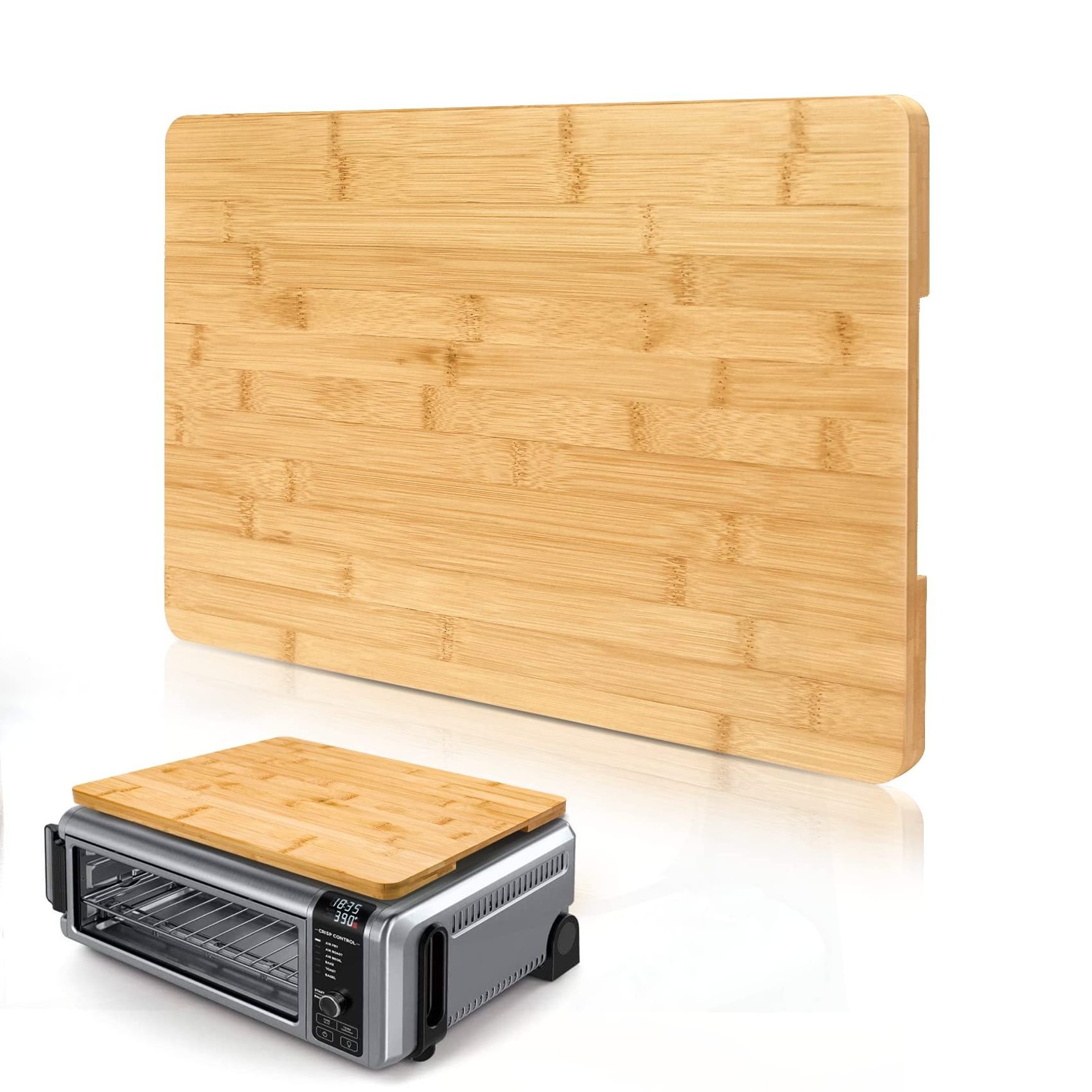 Bamboo Custom Premium Cutting Board Set Bulk Wooden Kitchen Heat Resistant Space Save Engraving Live Edge Board for Toaster Oven