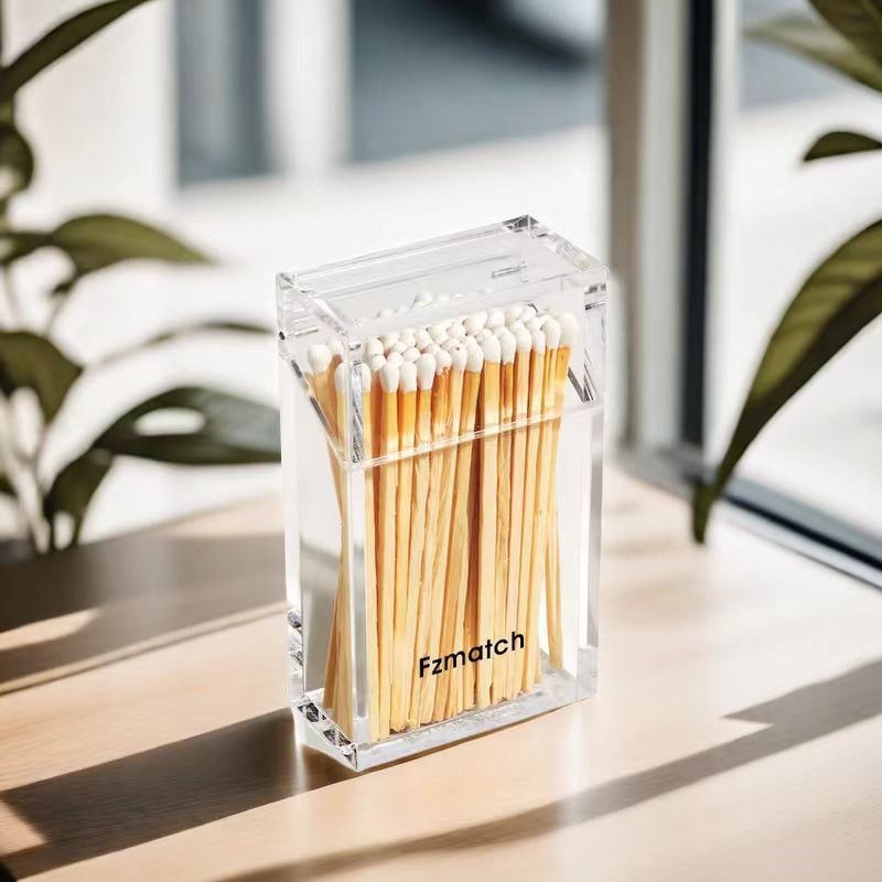 Luxury Matches In Glass Jar With Logo High Quality Colored Matches Safety Personalized Long Safety Matches