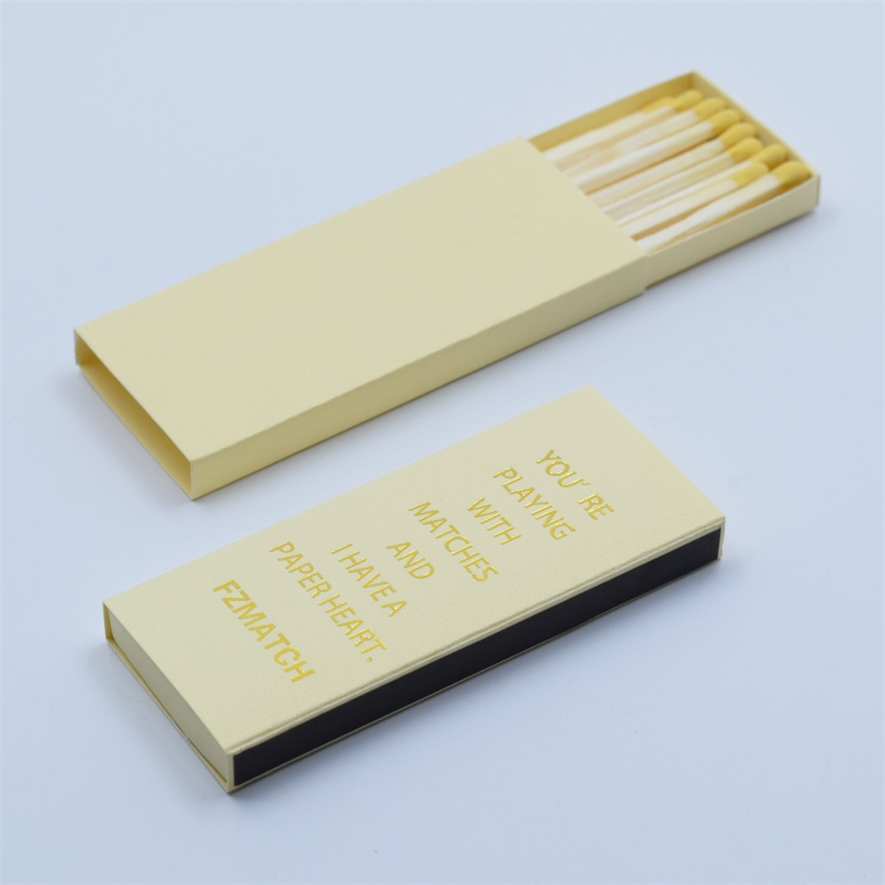 Lower MOQ Safe Wholesale Price Small Matchbox Customized 48mm Colored Waterproof Matches For Candle Matchsticks