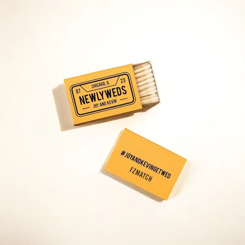 Lower MOQ Safe Wholesale Price Small Matchbox Customized 48mm Colored Waterproof Matches For Candle Matchsticks