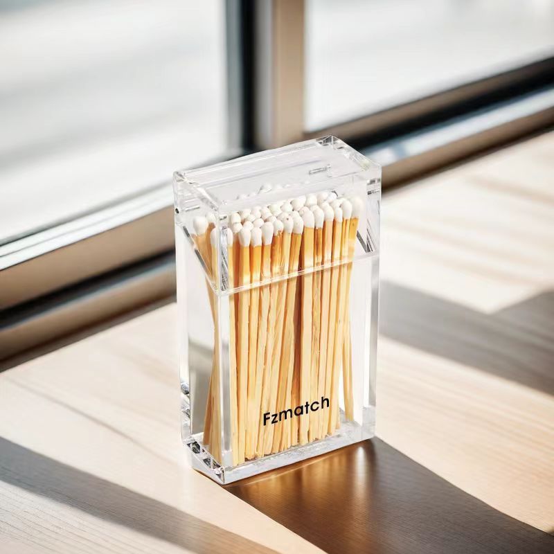 Wholesale Price With Luxury Box Long Wooden Stick Matches With Custom Match Box For Candle Cigar Matchbox Sur Mesure Matchbox