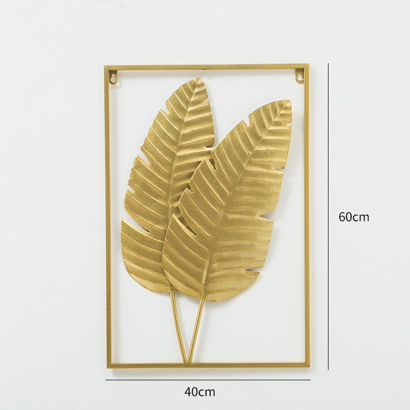 FYTCH 40x60cmH Leaf Wall Hanging Decor Gold Wall Decor Home Decor Metal Wall Art for Kitchen Bedroom Living Room