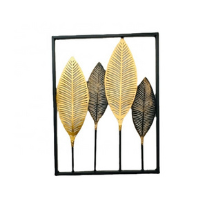 FYTCH Retro 3D Leaves Hanging Home Decorative Metal Home Wall Sculpture Decor for Living Room