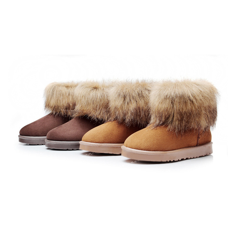 Winter Raccoon Fur Boots Ladies Boots Plush Snow Boots Women Winter Casual Shoes 2022