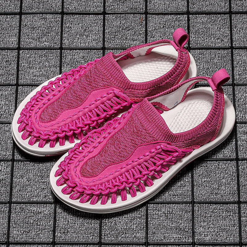 Summer hot selling causal weave rope sandals custom slide summer sport sandals for men and women