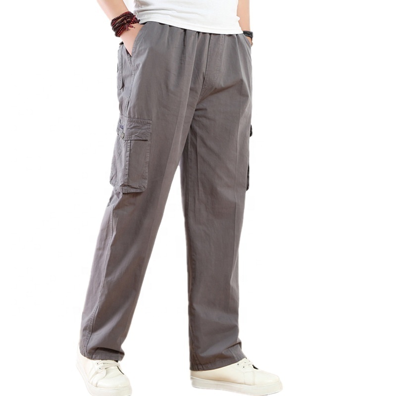 MP019 Men Cargo Jogger Pants Cargo Multi Pockets Custom Straight Track Pant Men Khaki Trousers Cargo Pants