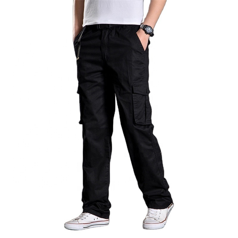 MP019 Men Cargo Jogger Pants Cargo Multi Pockets Custom Straight Track Pant Men Khaki Trousers Cargo Pants