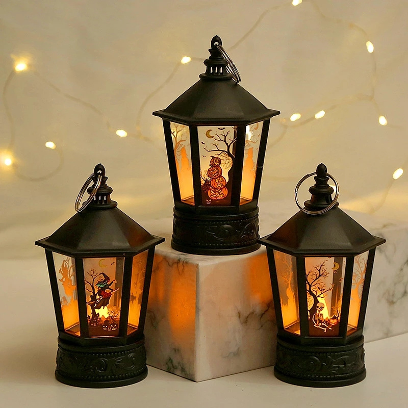 Halloween Lights Pumpkin Horror Ghost Wind Lantern DIY Hanging Ornaments Halloween Decorations for Home New Year Kids Gifts